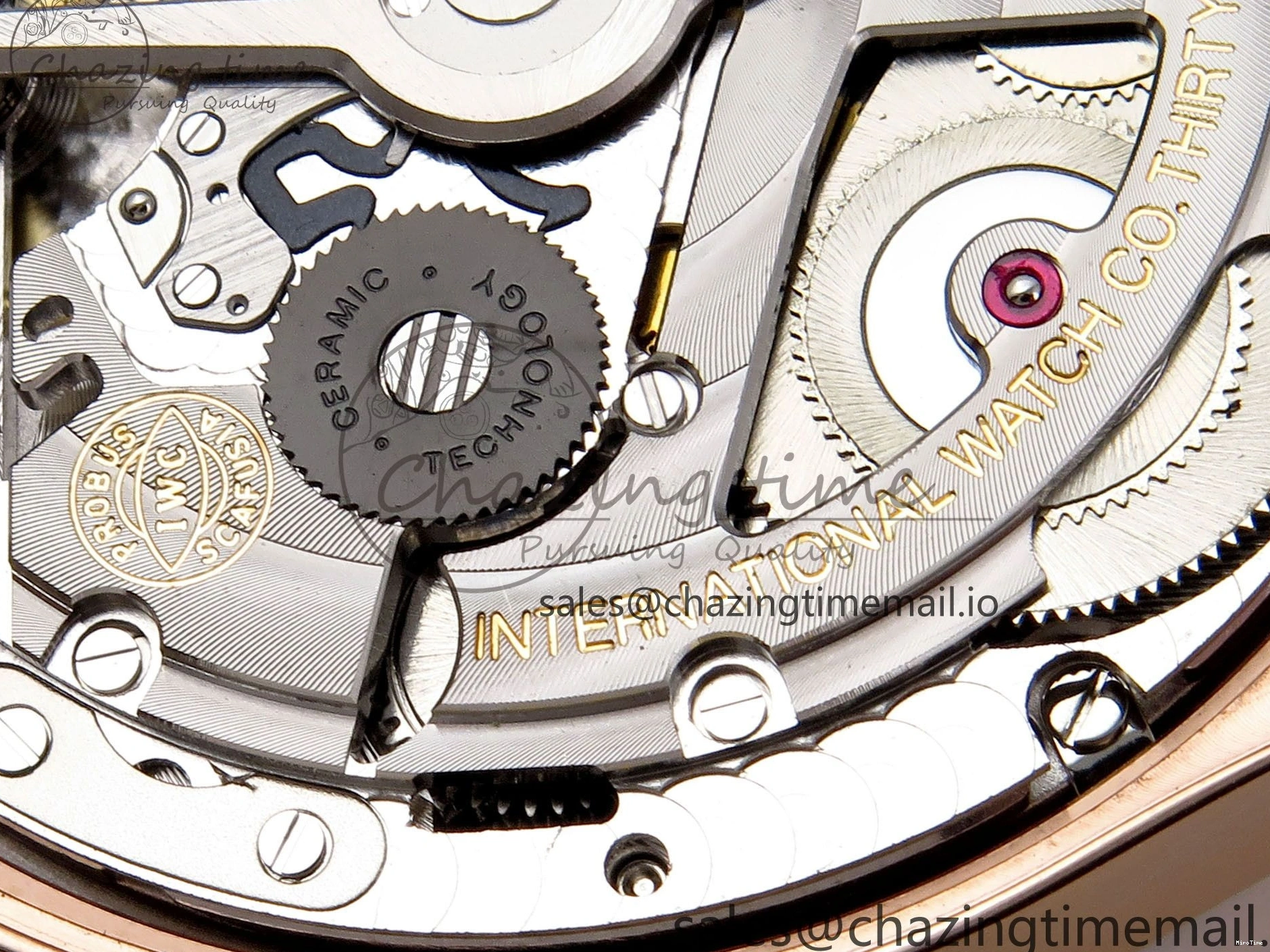 MIROTIME 0110 Portugieser Automatic 42mm RG APSF 1:1 Best Edition Black Dial on Black Leather Strap A Original 7007